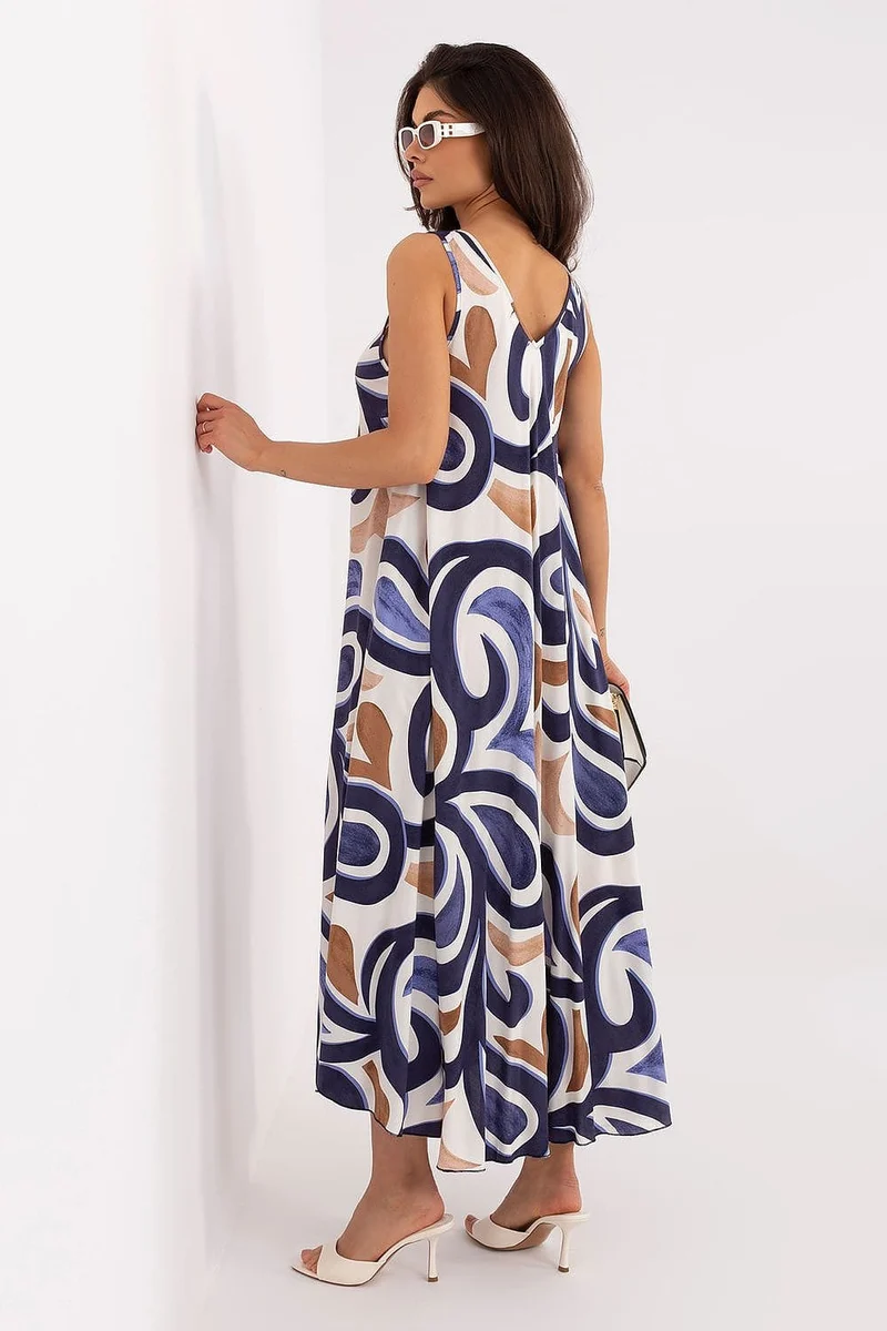 Robe été longue bohème multicolore