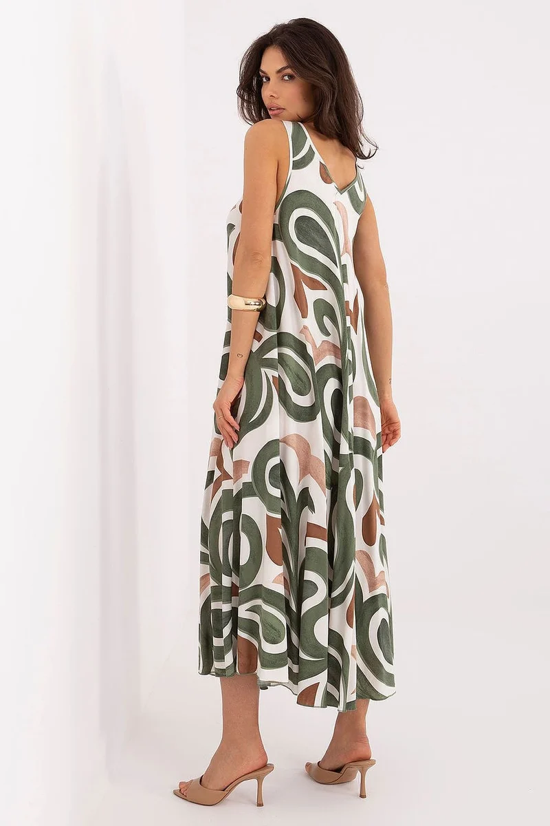 Robe été bohème longue motif fantaisie