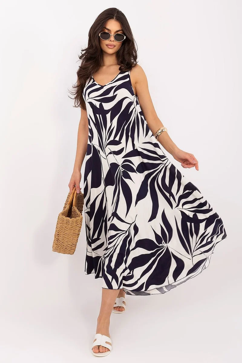 Robe été longue fluide bohème sans manches