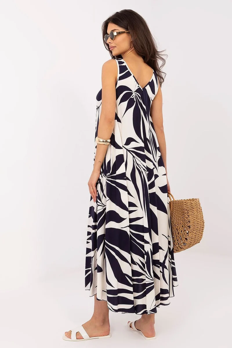 Robe été longue fluide bohème sans manches