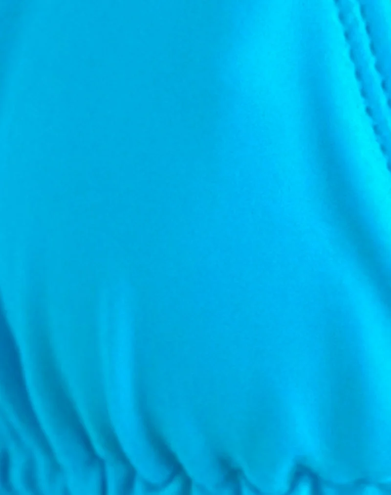 Haut de bikini Pami bleu azur avec perles