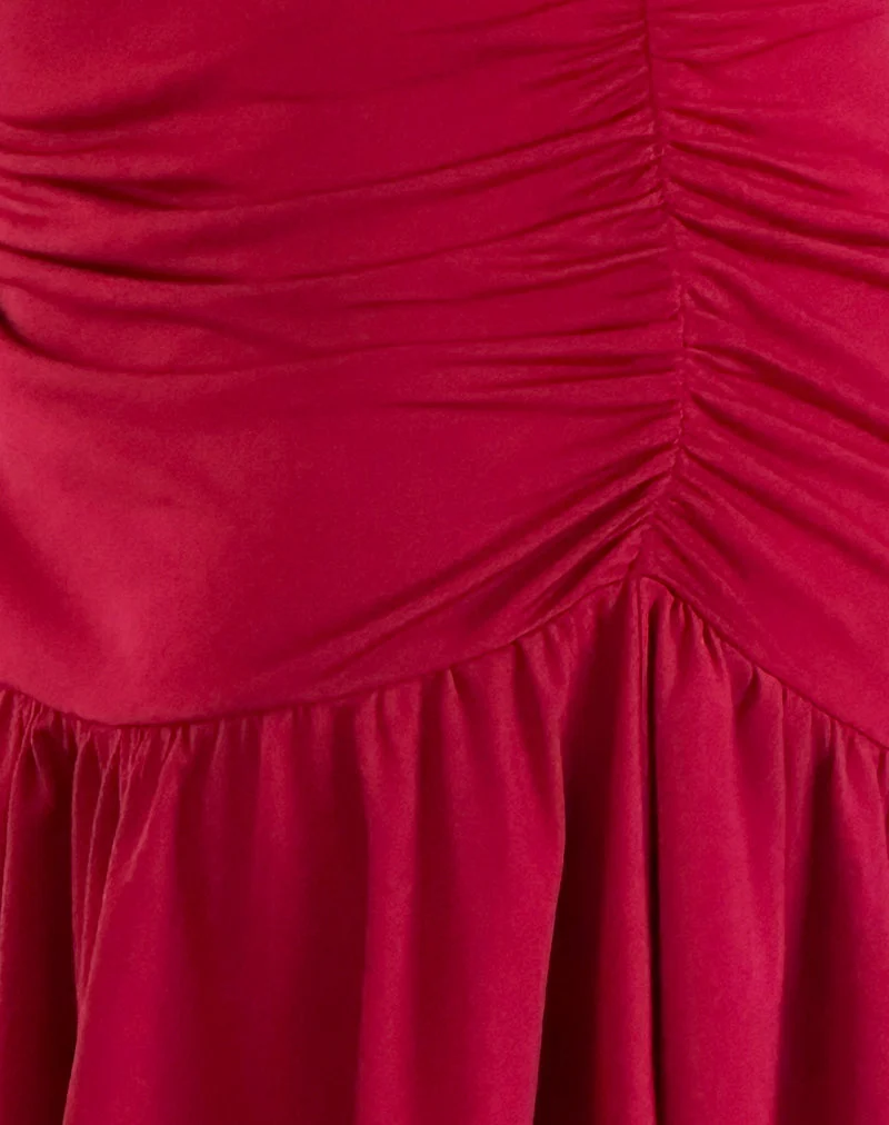 Minijupe Nefeli en Lycra Slinky Red