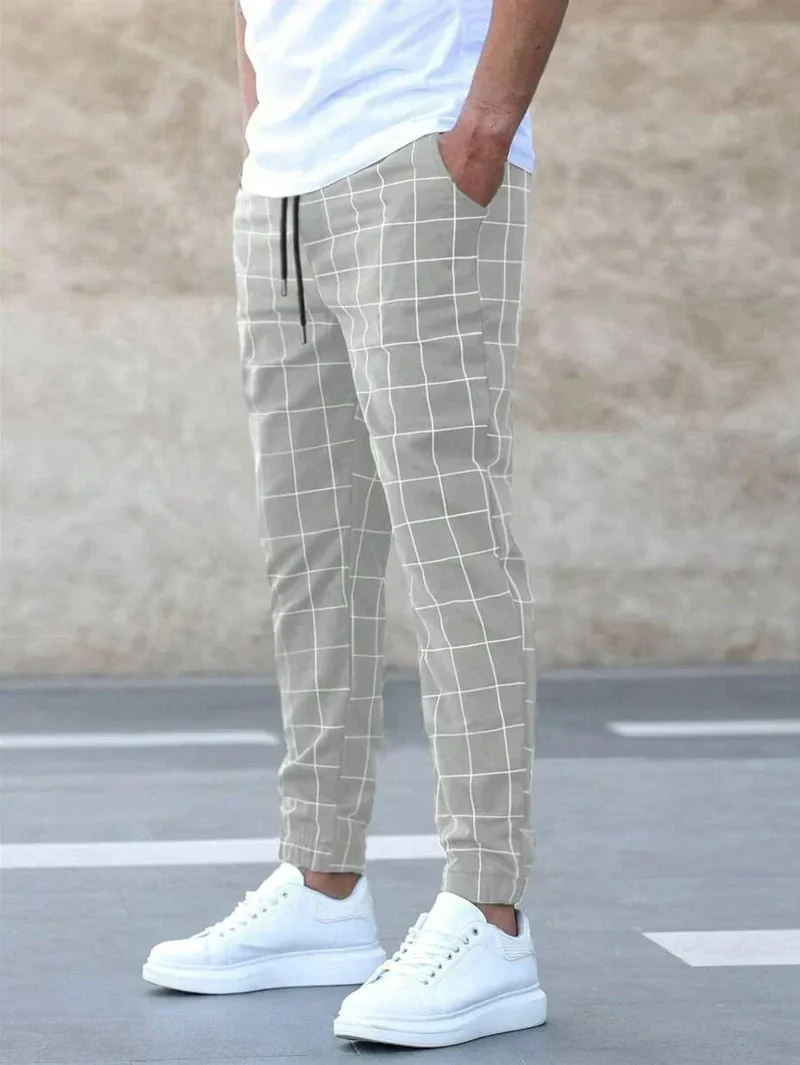 Michel | Pantalons modernes à carreaux pour hommes