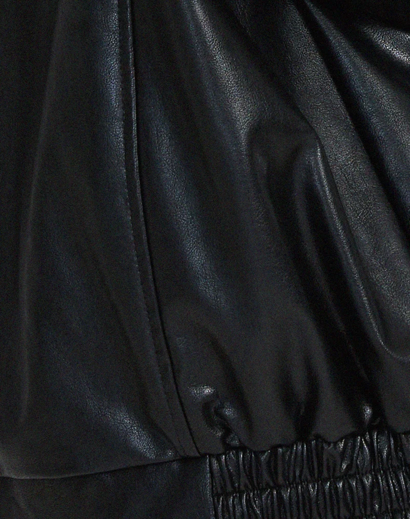 Alistair | Veste en cuir PU oversize pour femmes