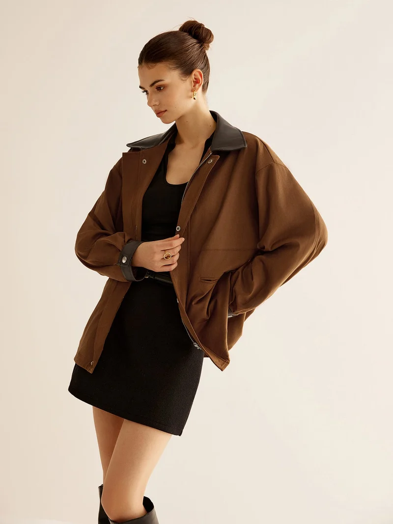 Barbara | Veste oversize camel pour femmes