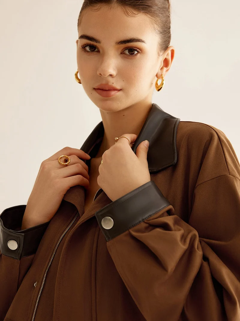 Barbara | Veste oversize camel pour femmes
