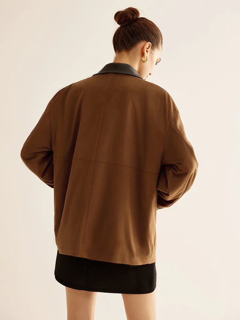 Barbara | Veste oversize camel pour femmes