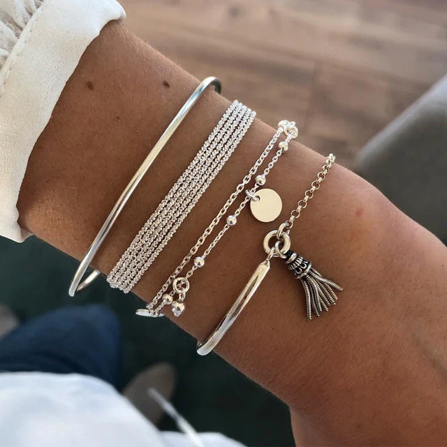 Renee | Bracelet Boho Charm en argent pour femme