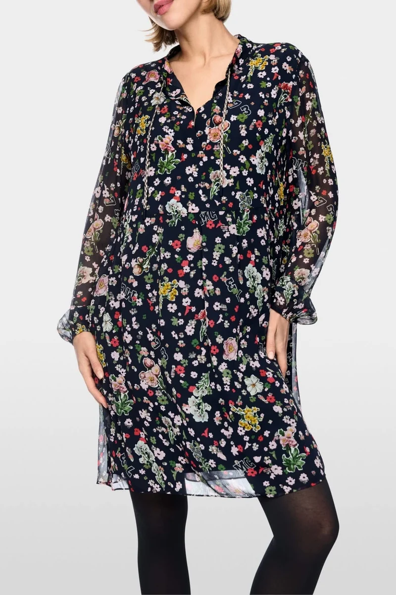 Robe courte fluide à imprimé floral