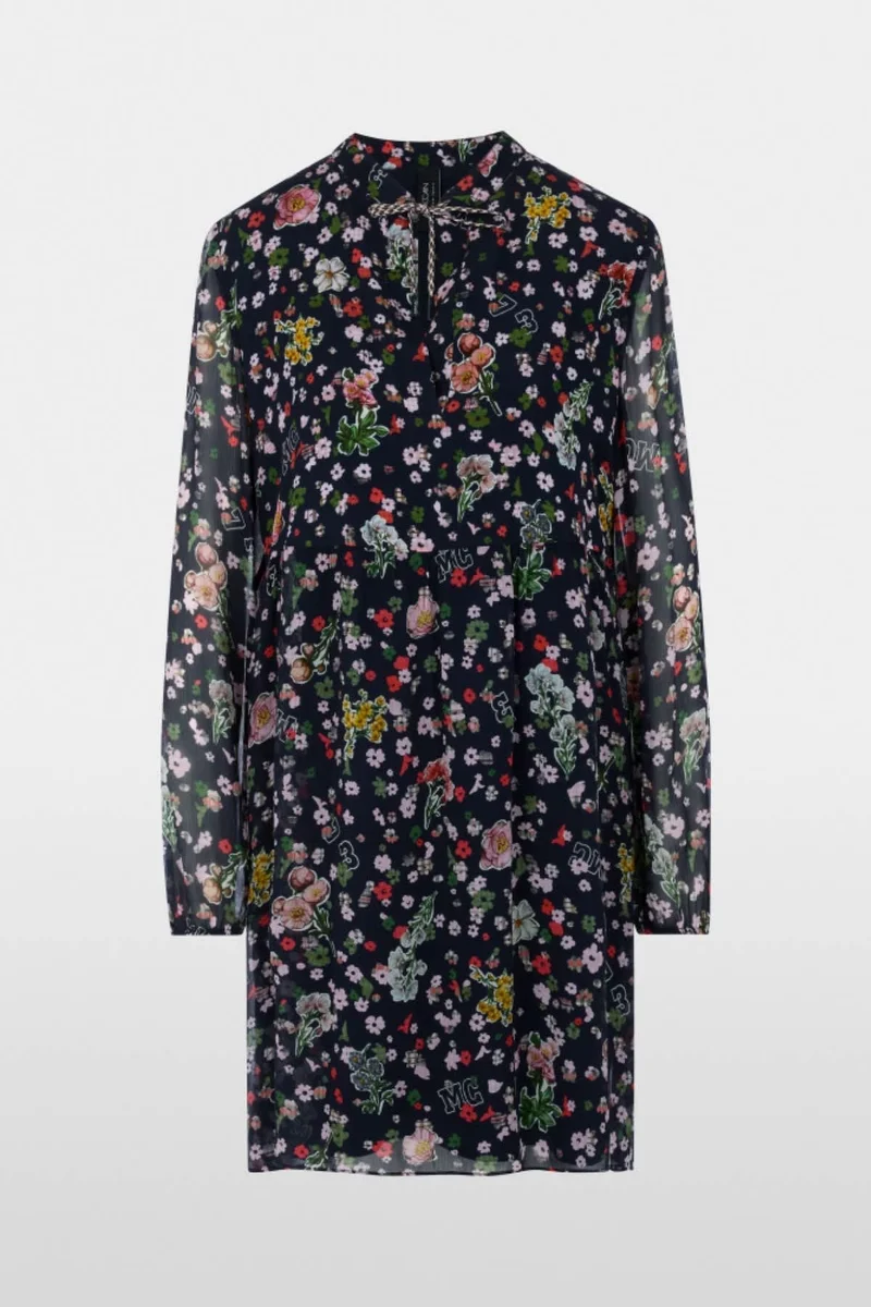 Robe courte fluide à imprimé floral