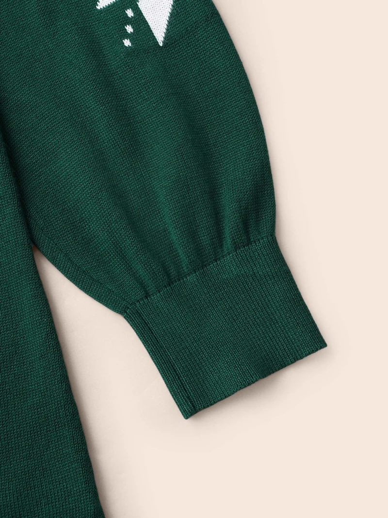 Supersoft Essentials Winter Tale Puffy Sleeves Open Cardigan