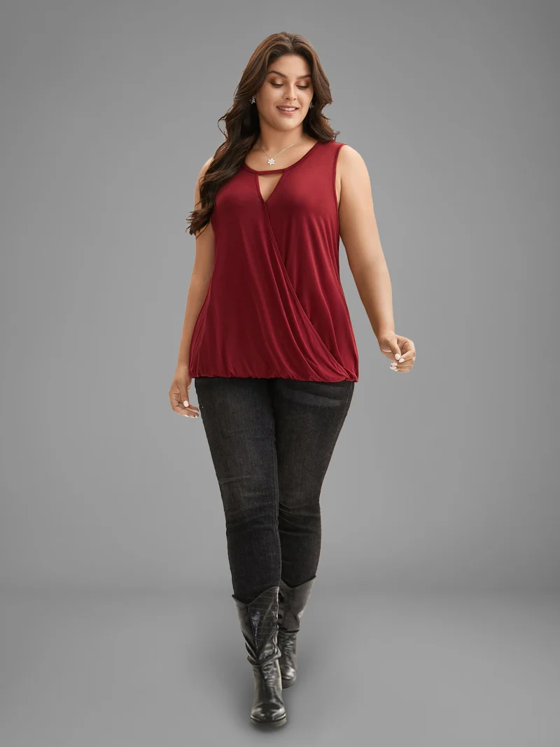 Festive Neck Cut-Out Cami