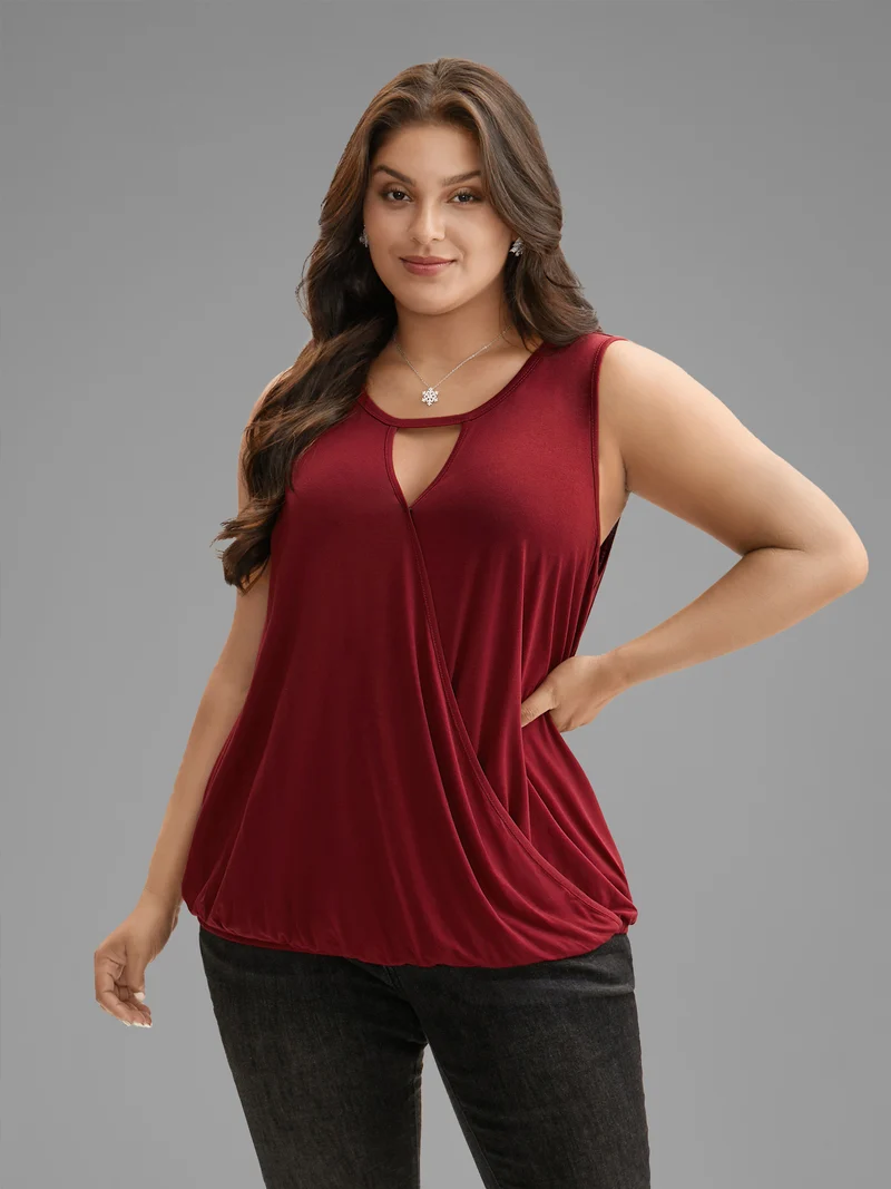 Festive Neck Cut-Out Cami