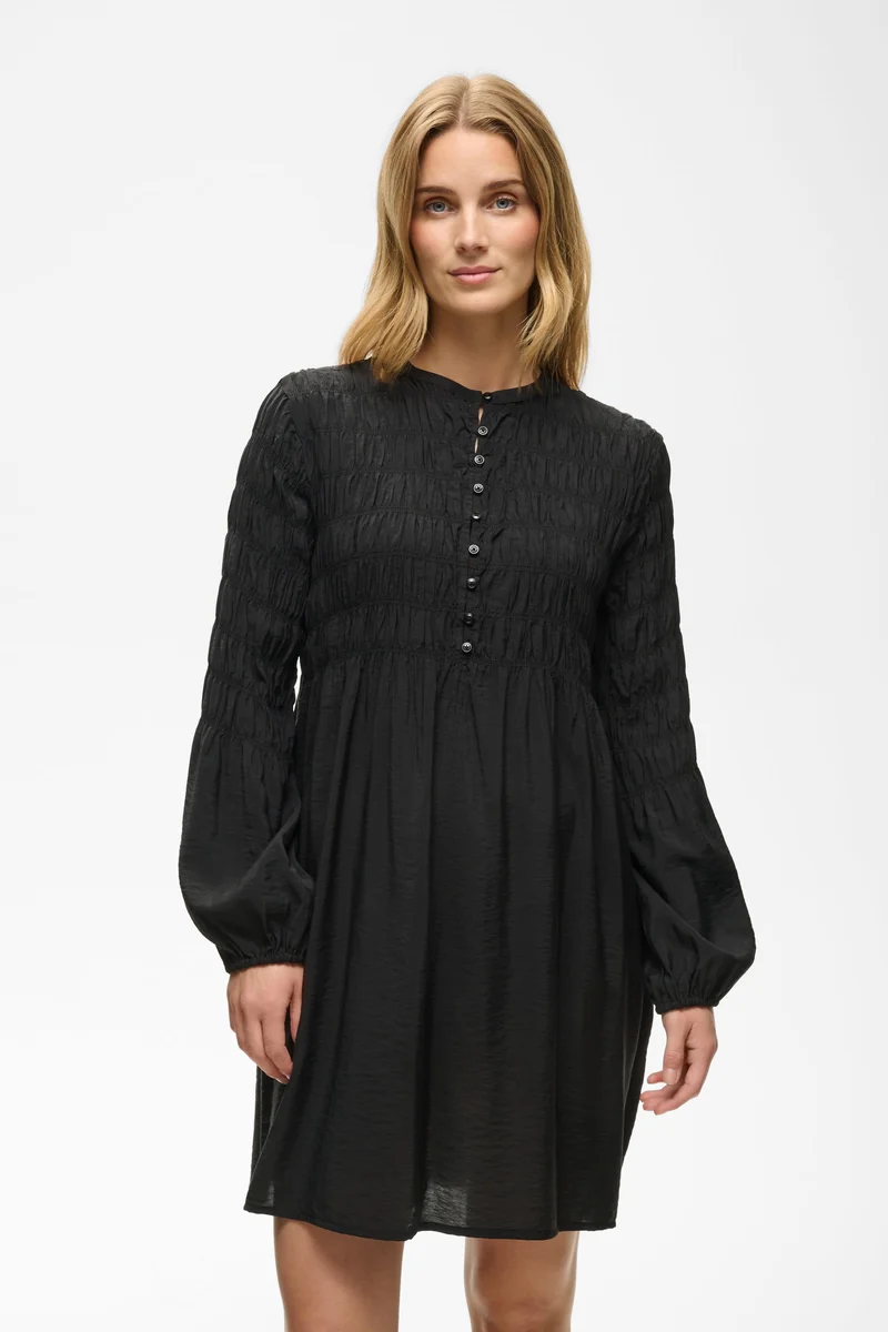 Robe courte fluide à manches longues Camia