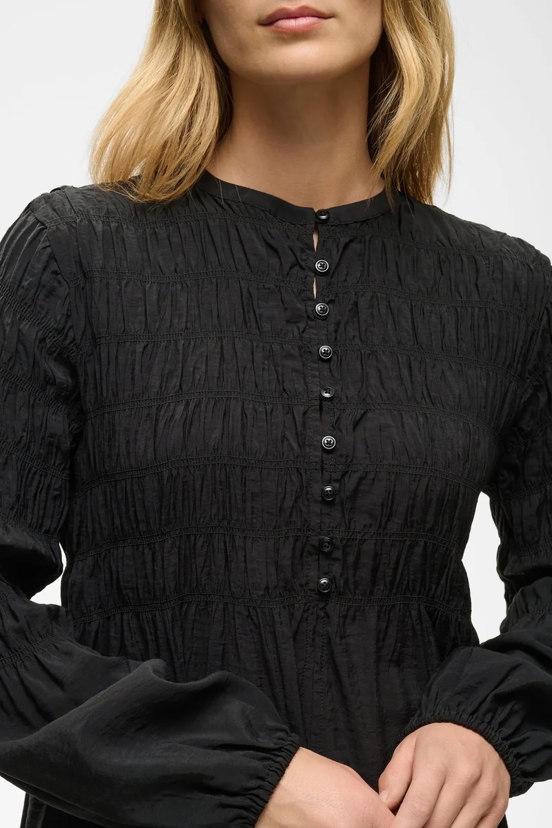 Robe courte fluide à manches longues Camia