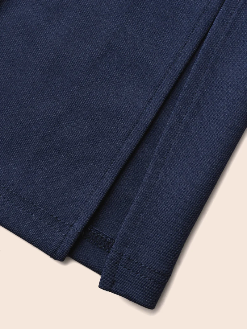 Mid Rise Slit Hem Bootcut Pants