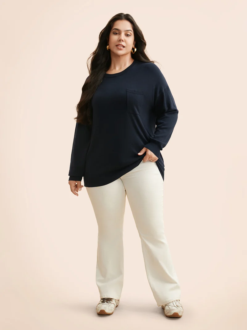 Supersoft Chest Pocket Wool Top