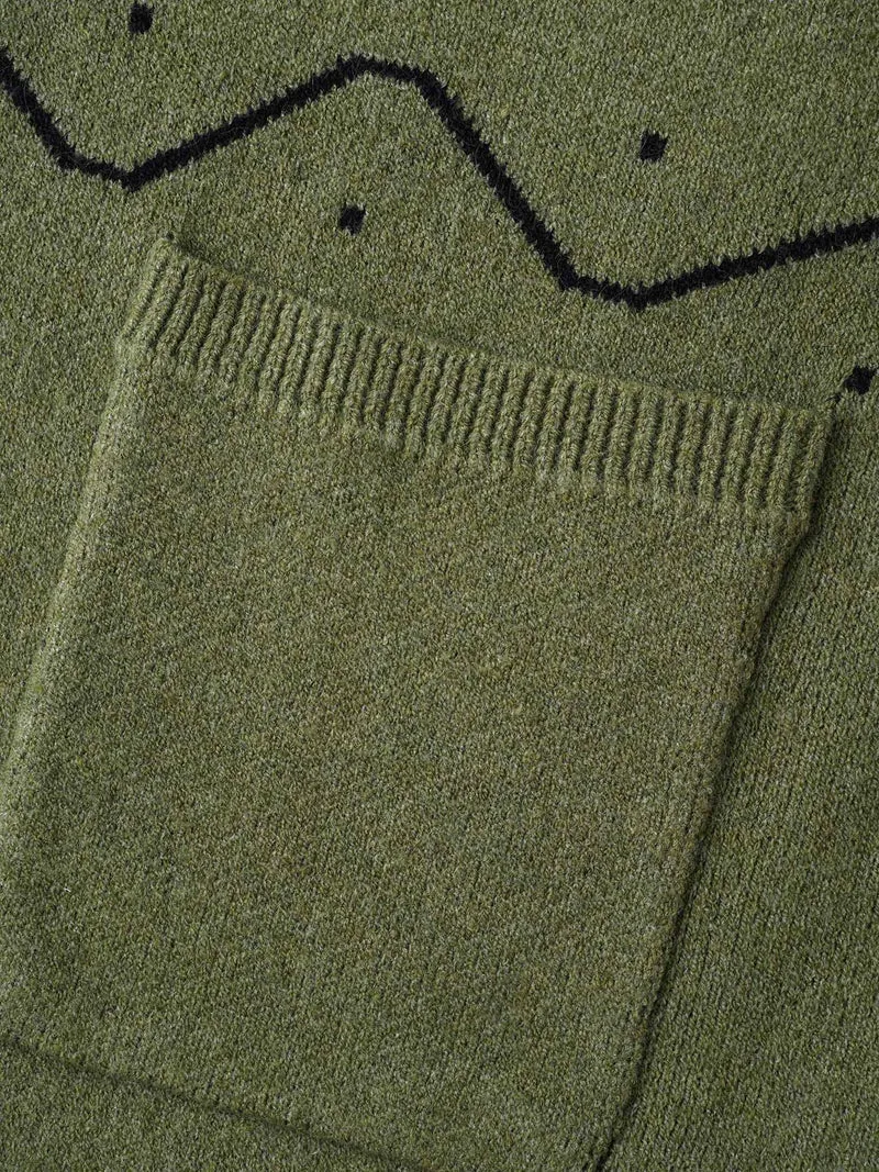 Supersoft Essentials Reindeer Pattern V-neck Long Cardigan