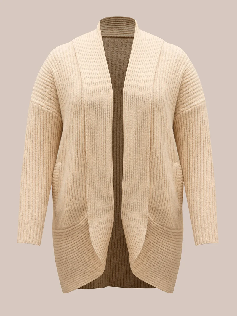 Airy Cozy Shawl Collar Open Cardigan