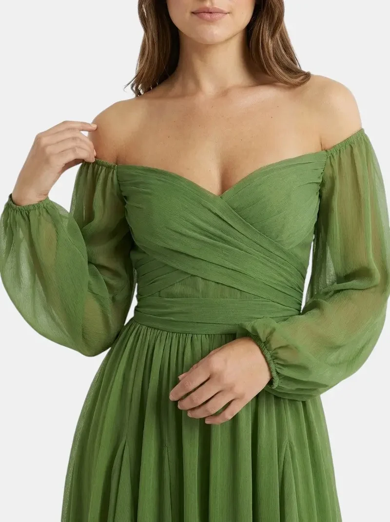 Women's Breathable Fabric Mini Dress | Elegant Wrap Summer Dress with Pleated Skirt