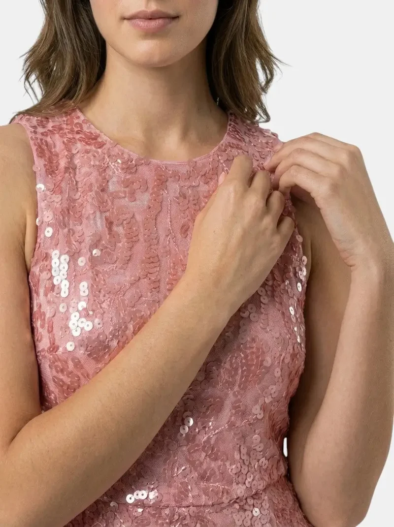 Women's Sequin Mini Dress | Elegant Halter Neck Cocktail Dress for Special Occasions