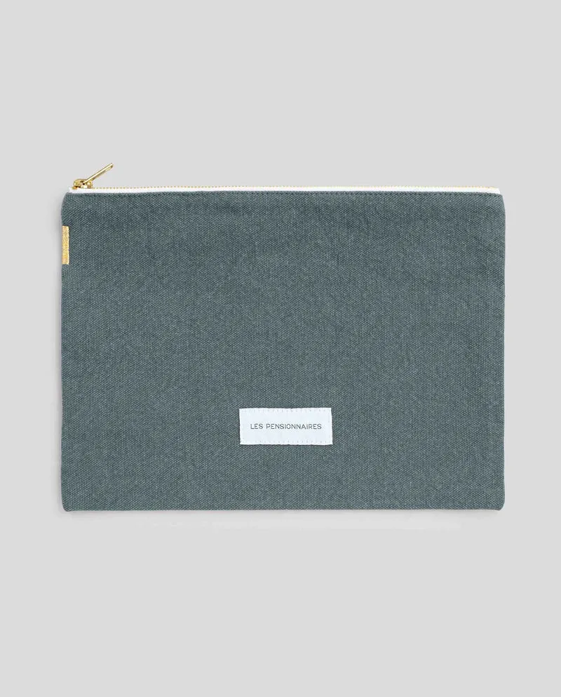 Pochette zippée en coton bio