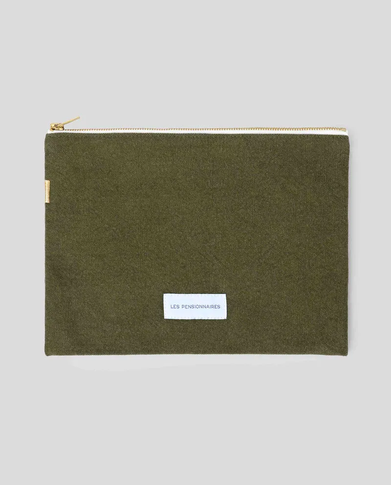 Pochette zippée en coton bio