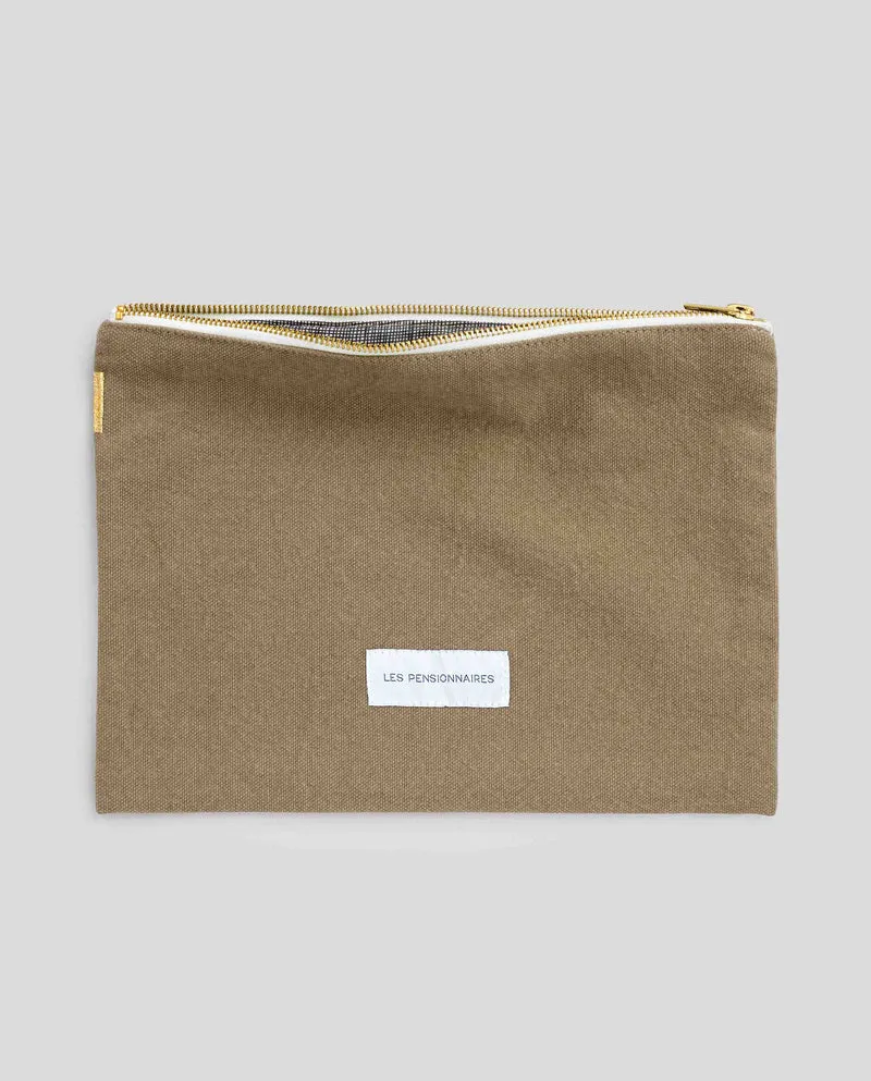 Pochette zippée en coton bio