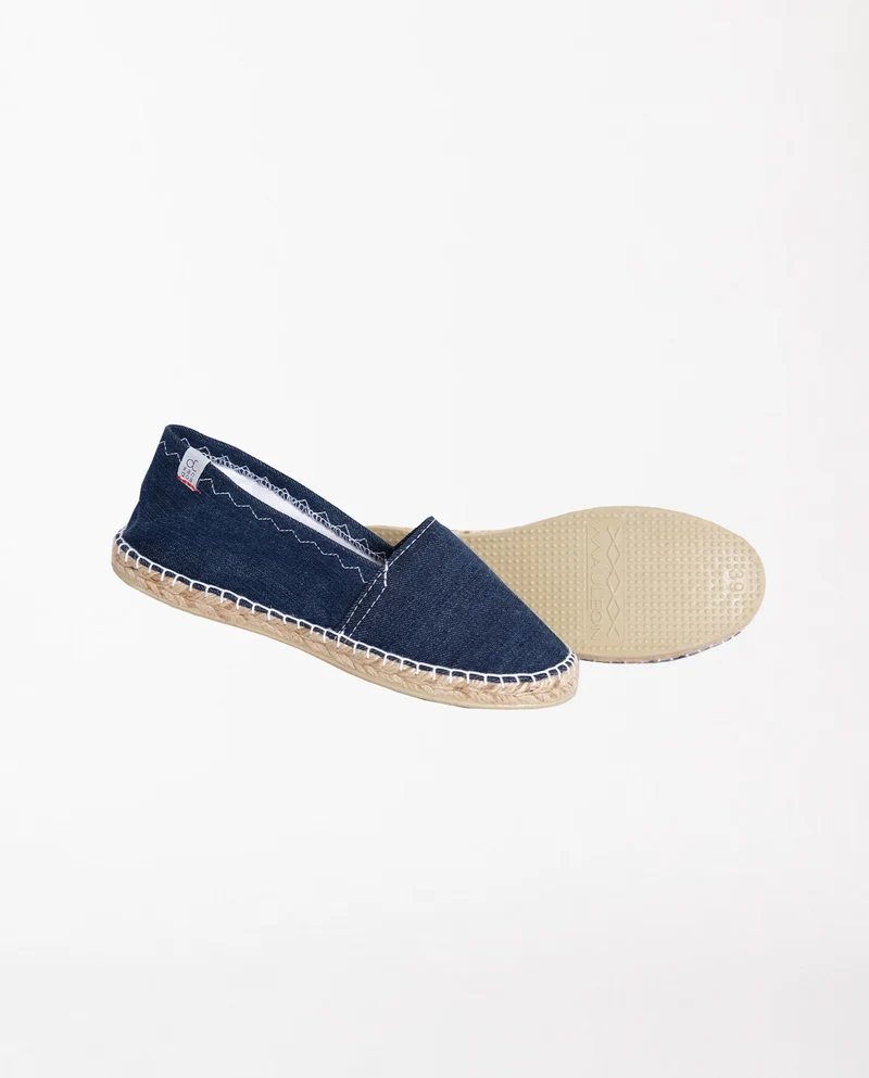 Espadrilles en jean upcyclé