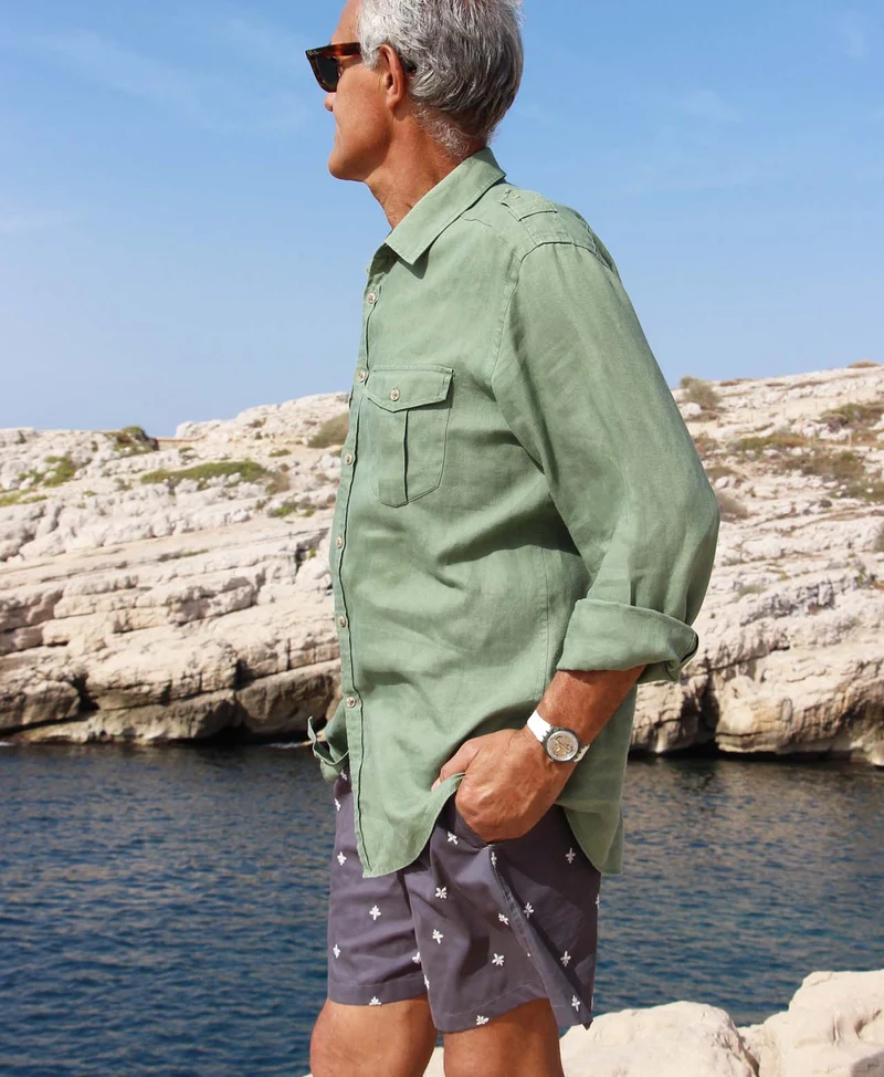 Short de bain recyclé brodé Indianaires