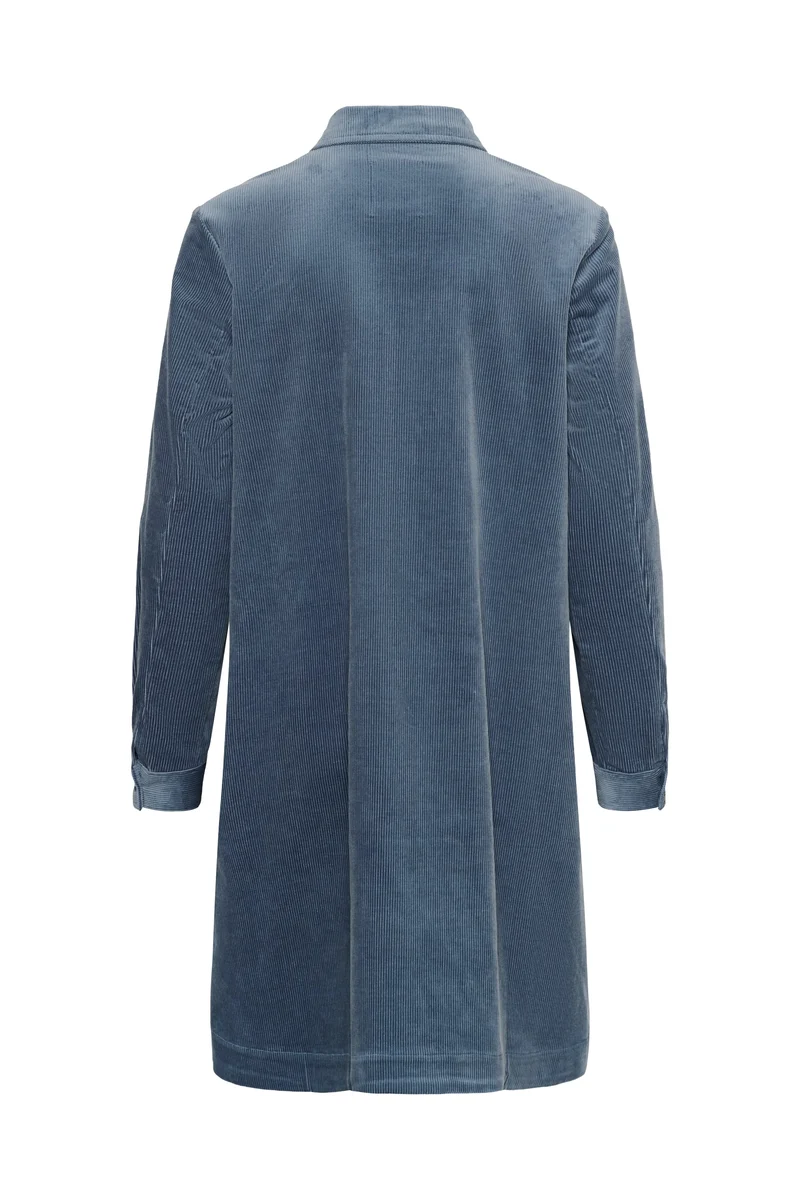 Robe courte en velours côtelé à col chemise Corintha