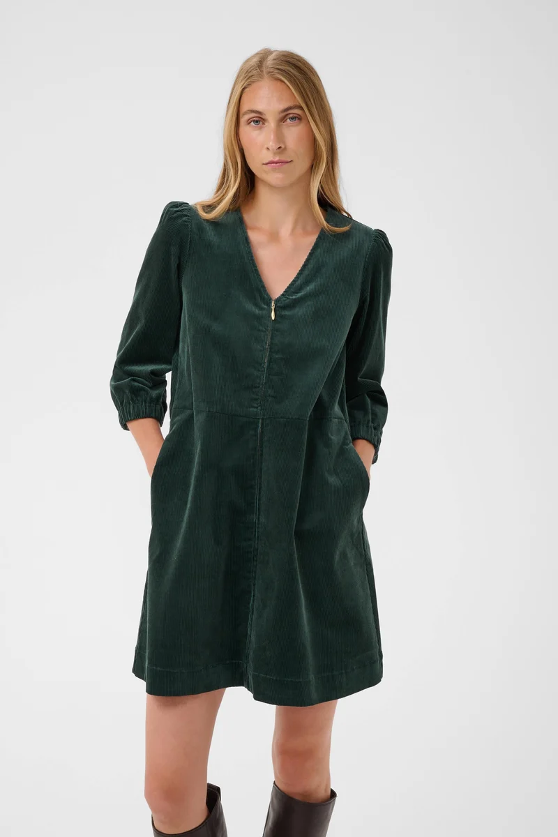 Robe courte en velours côtelé Corinna