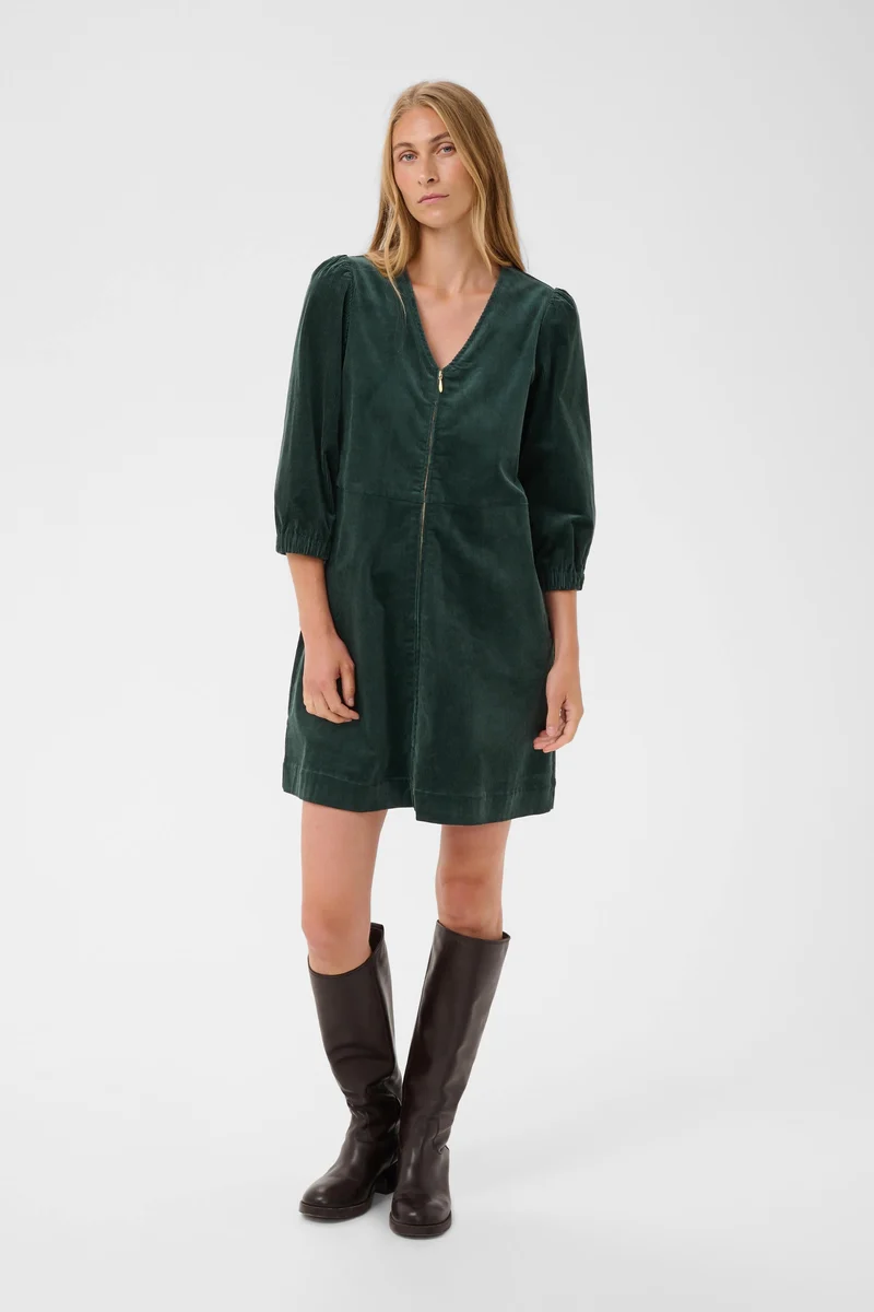 Robe courte en velours côtelé Corinna