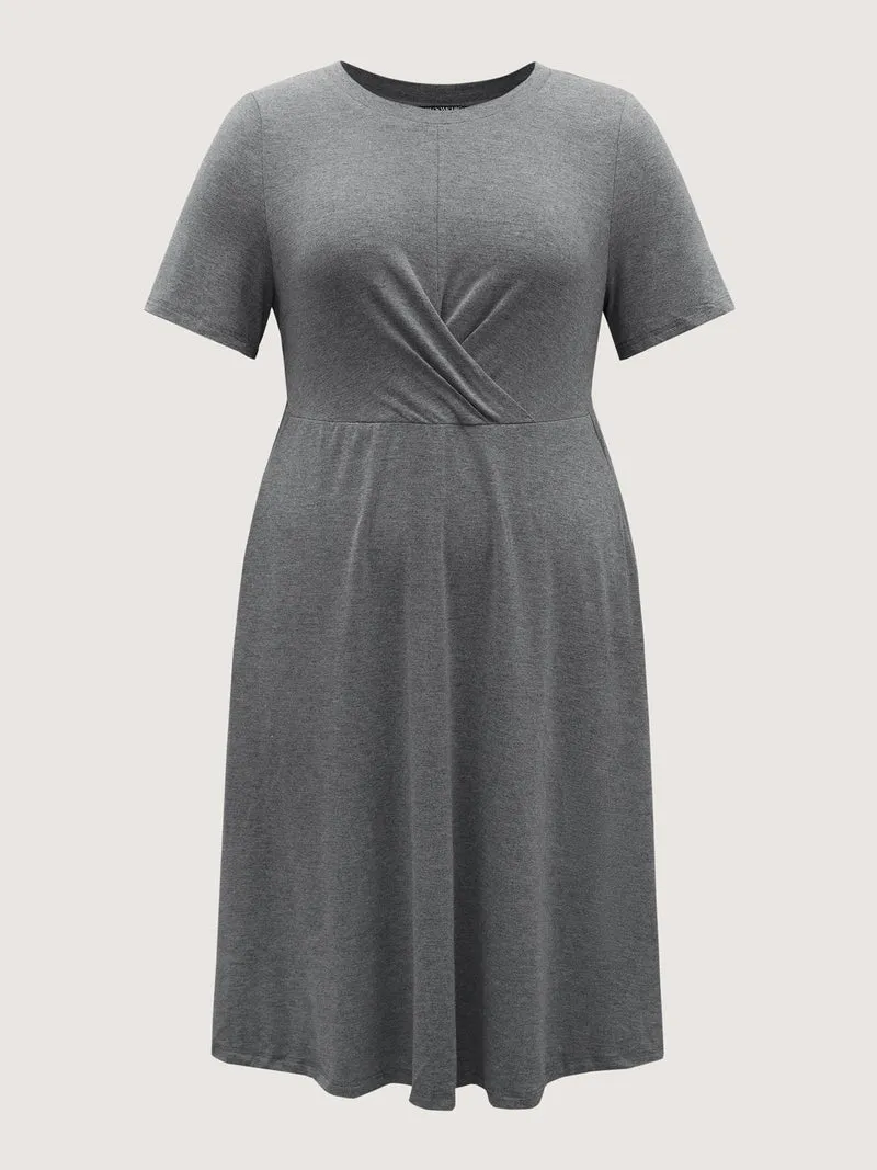 Supersoft Gathered Bodice Midi Dress