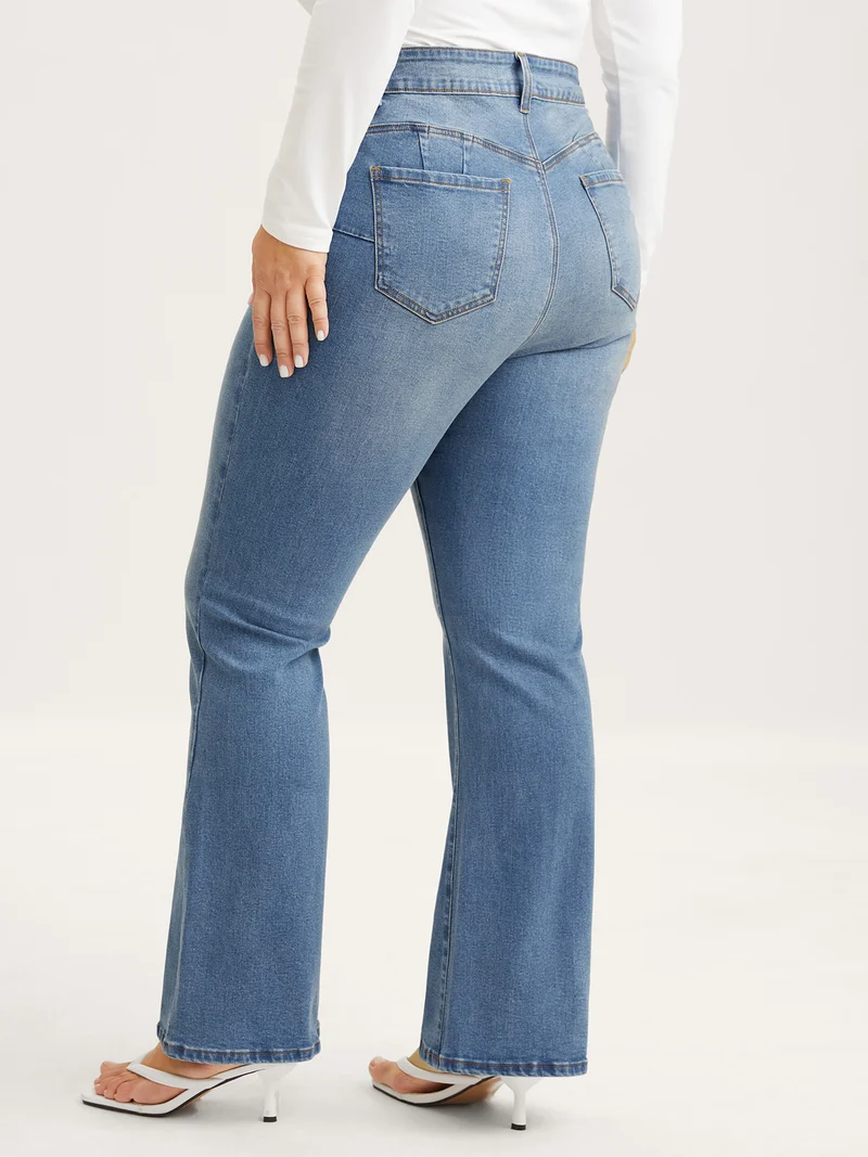 Butt-Lift Bootcut Mid Rise Jeans