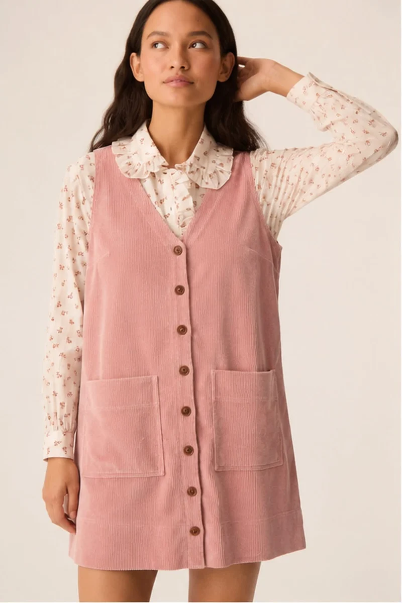Robe en velours côtelé Enisya