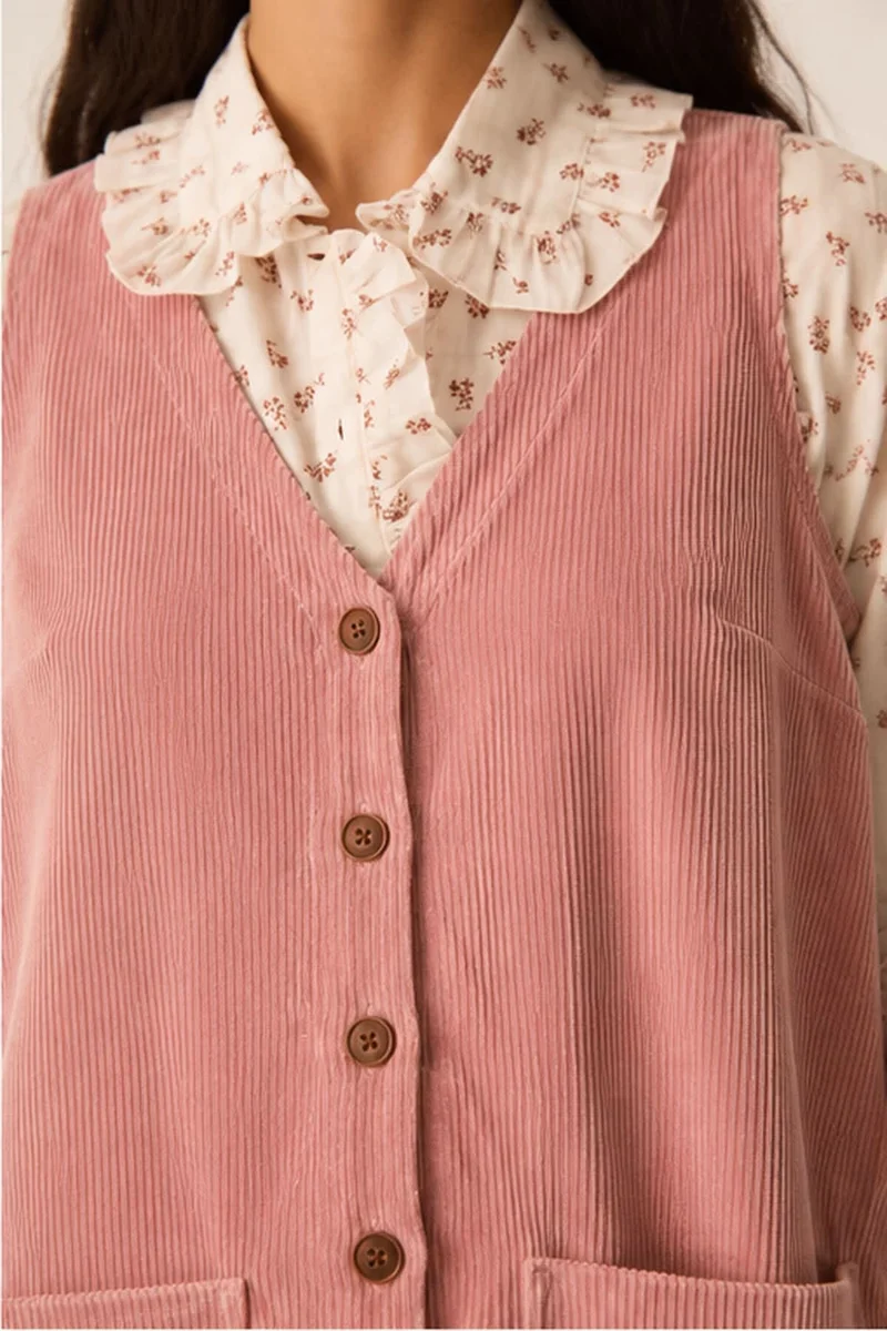 Robe en velours côtelé Enisya