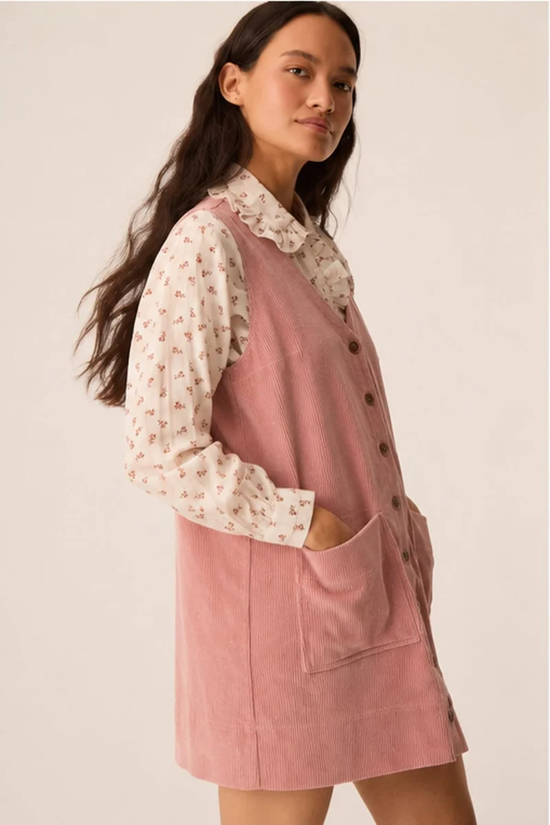 Robe en velours côtelé Enisya