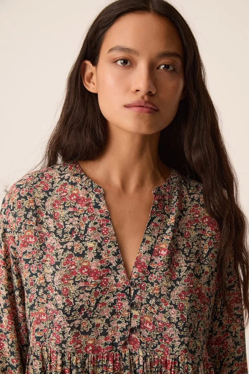 Robe courte à imprimé floral VALORINE