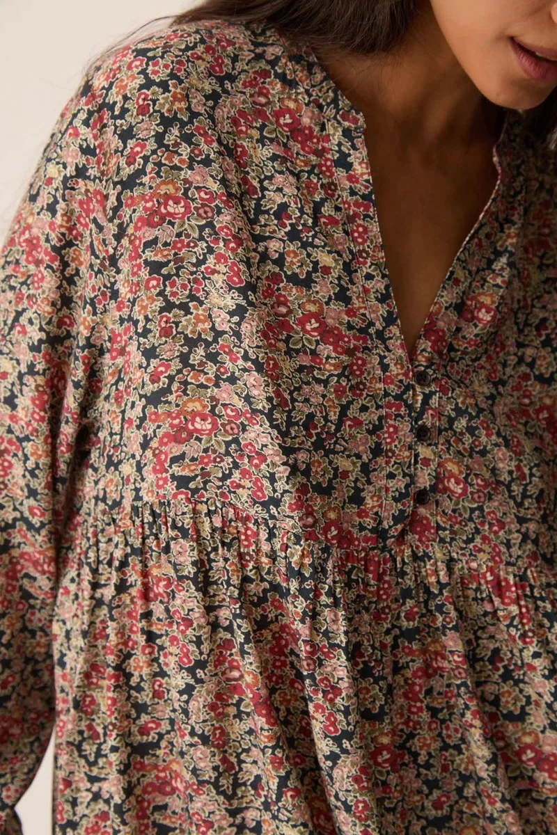 Robe courte à imprimé floral VALORINE