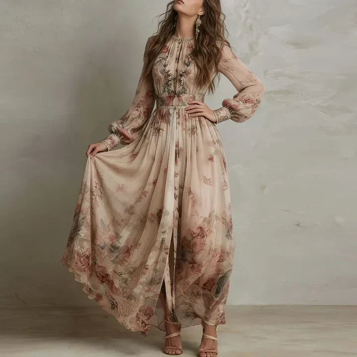 Amelie | Vintage Floral Maxi Dress