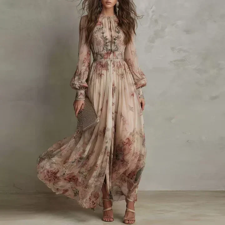 Amelie | Vintage Floral Maxi Dress