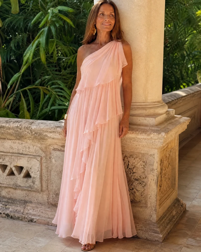 Ela | Cascading Ruffle Maxi Dress