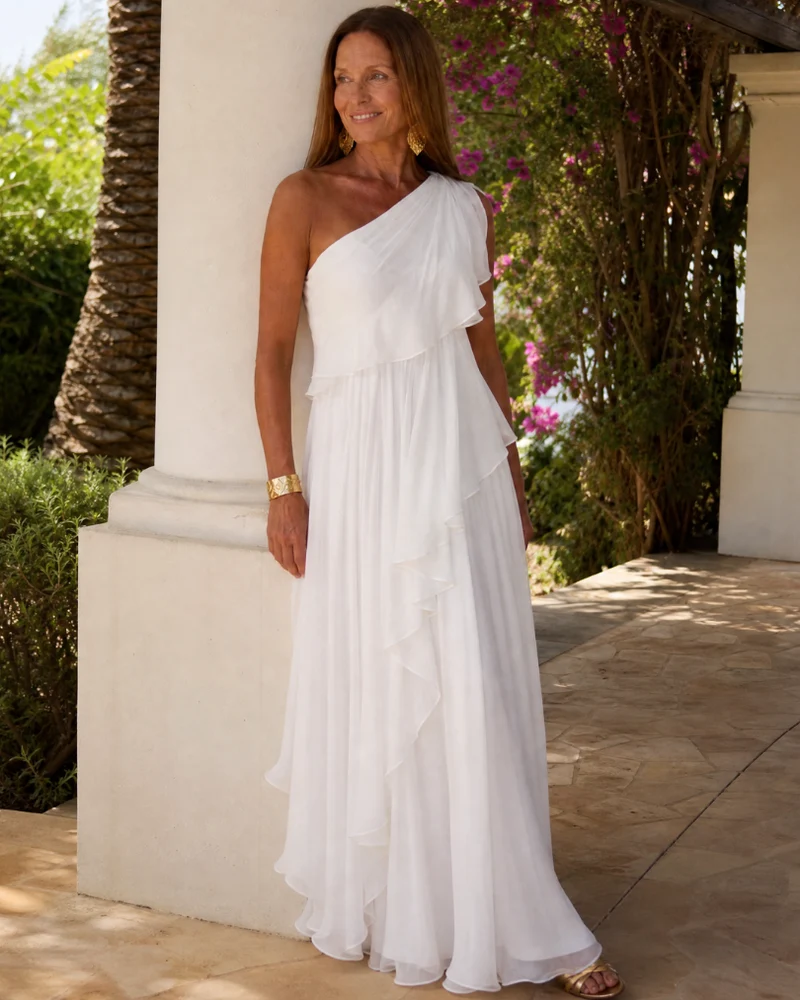 Ela | Cascading Ruffle Maxi Dress