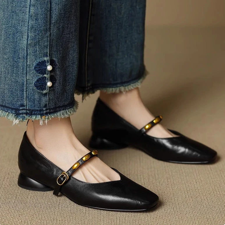 Zyra | Genuine Leather Flats
