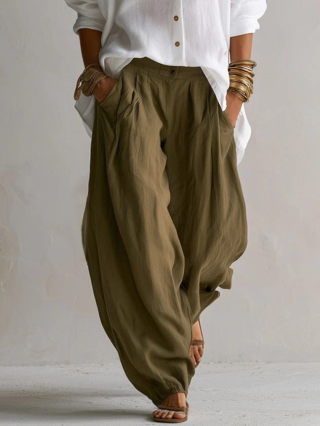 Harper | Relaxed Linen-Look shirt & pants Set