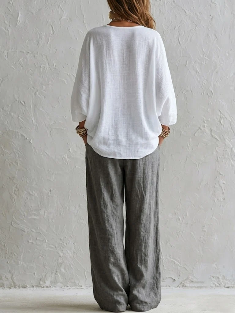 Margaret | Relaxed Top & Wide-Leg Pants Set