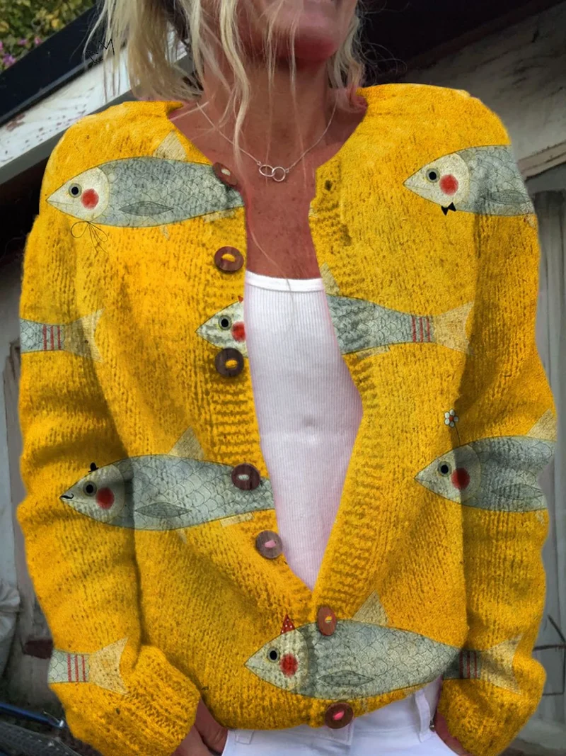 Ava | Vintage Knit Cardigan Sweater