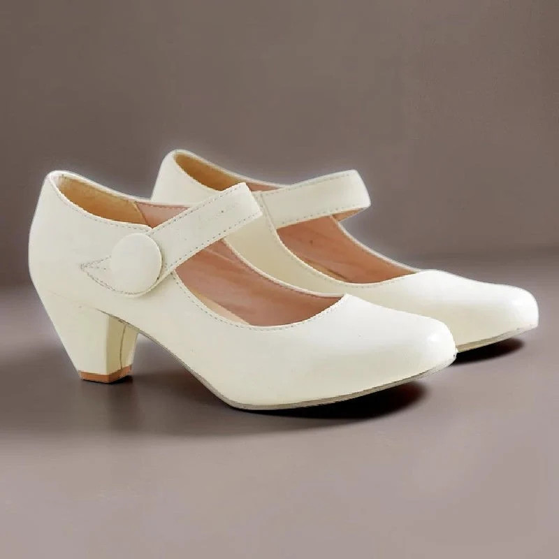 Clementine | Block Heel Mary Janes with Adjustable Strap