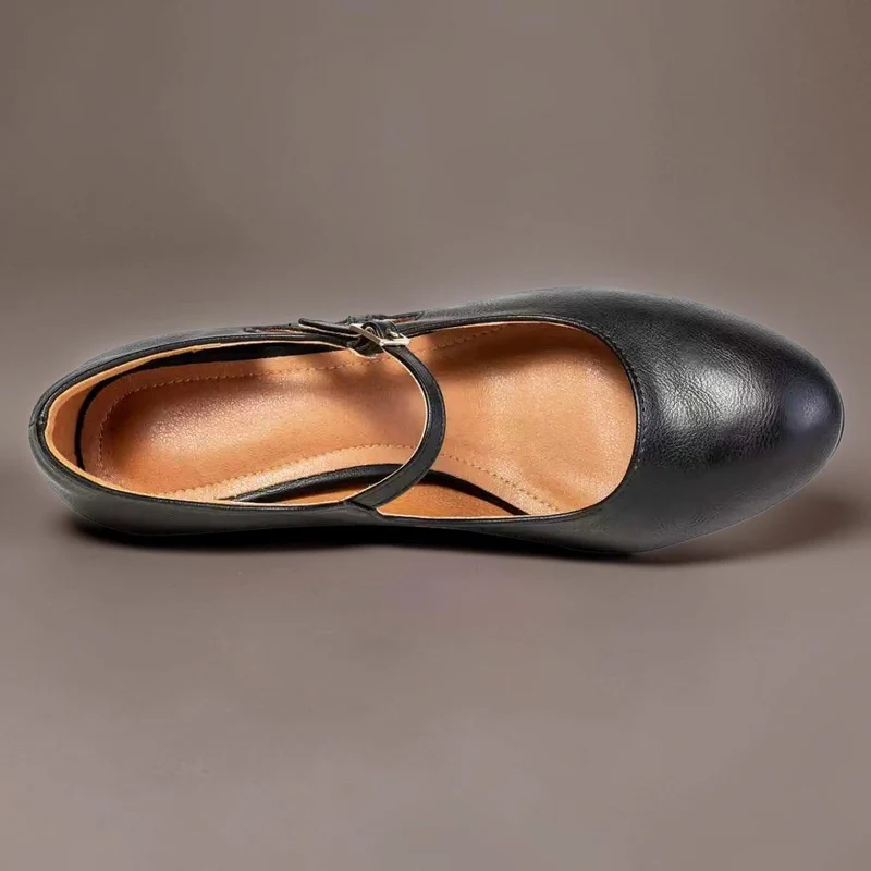 Odette | Classic Black Closed-Toe Office Pumps